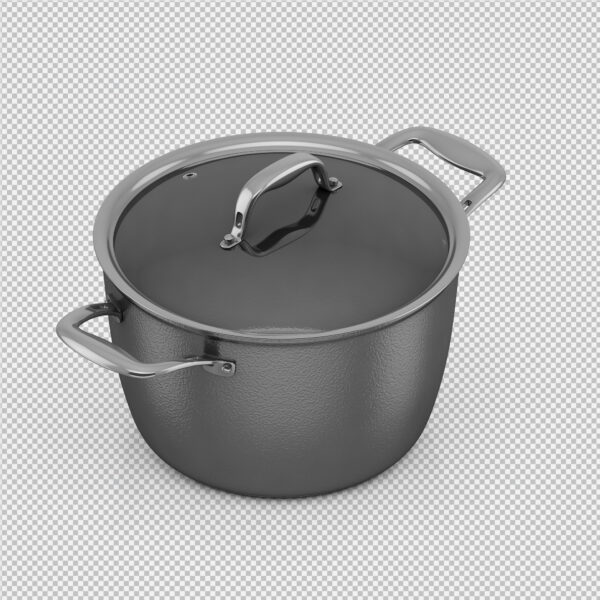 Isometric saucepan 3D isolated render Olla para cocina