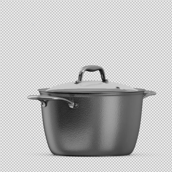 Isometric saucepan 3D isolated render Olla para cocina