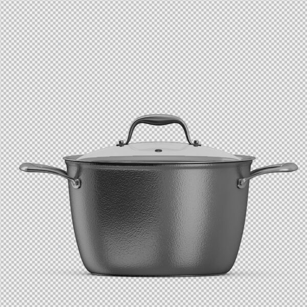 Isometric saucepan 3D isolated render Olla para cocina