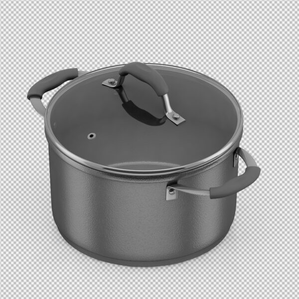 Isometric saucepan 3D isolated render Olla para cocina